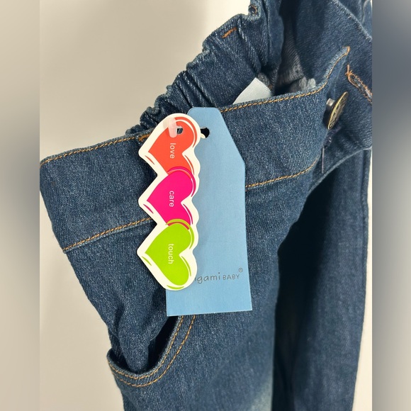 Girls Toddler Bell-Bottom Ruffle Flare Jeans - Picture 3 of 4